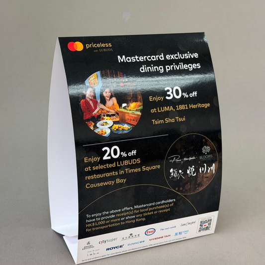 Tentcard 三角形摺卡 (雙面)