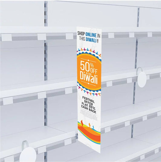 Shelf vertical banners 垂直展示牌